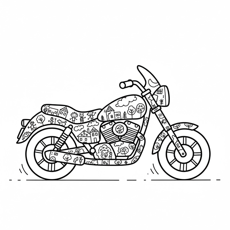 Mẫu xe máy tô màu đẹp