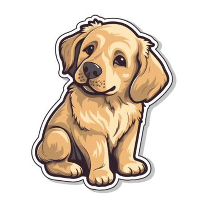 Sticker chó cute hoạt hình xinh xắn