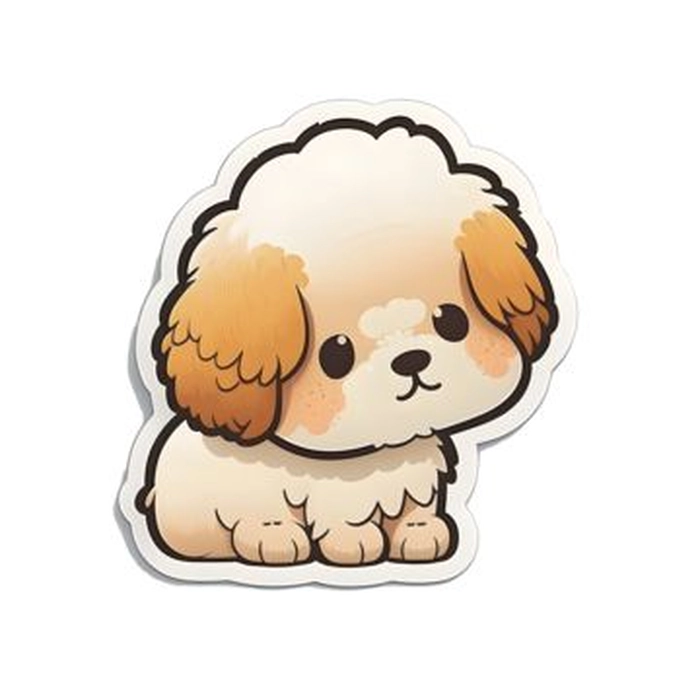 Sticker chó dễ thương phong cách Hàn