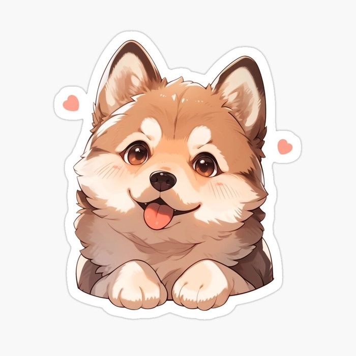Sticker chó meme biểu cảm buồn cười