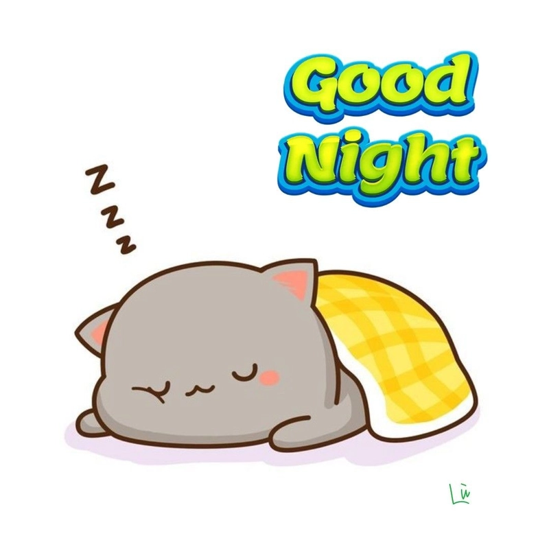 Sticker chúc ngủ ngon chill