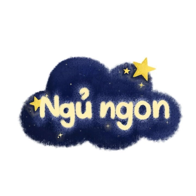 Sticker chúc ngủ ngon thân thiện