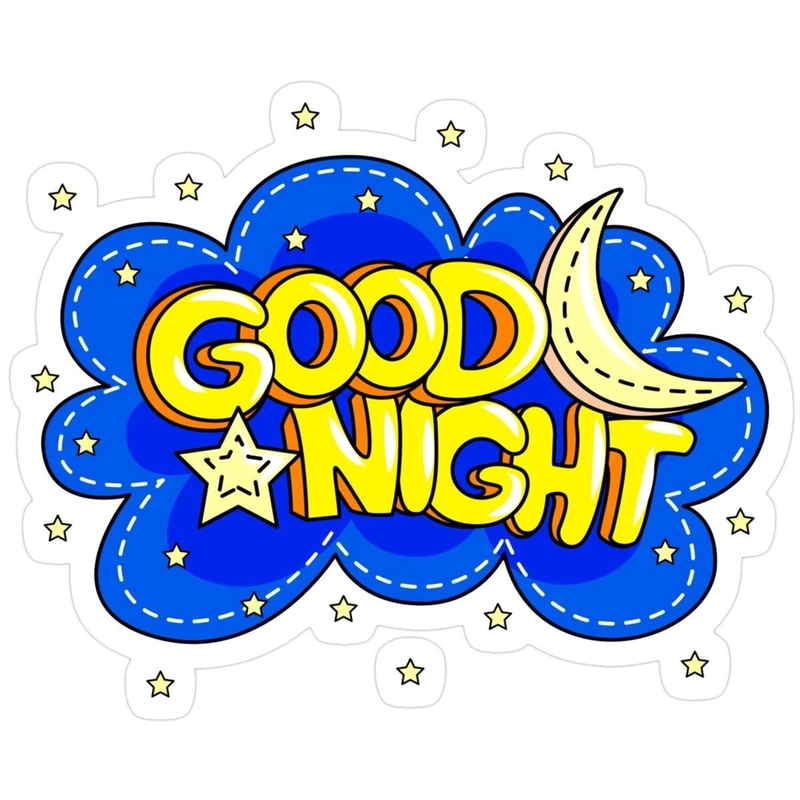 Sticker chúc ngủ ngon trendy