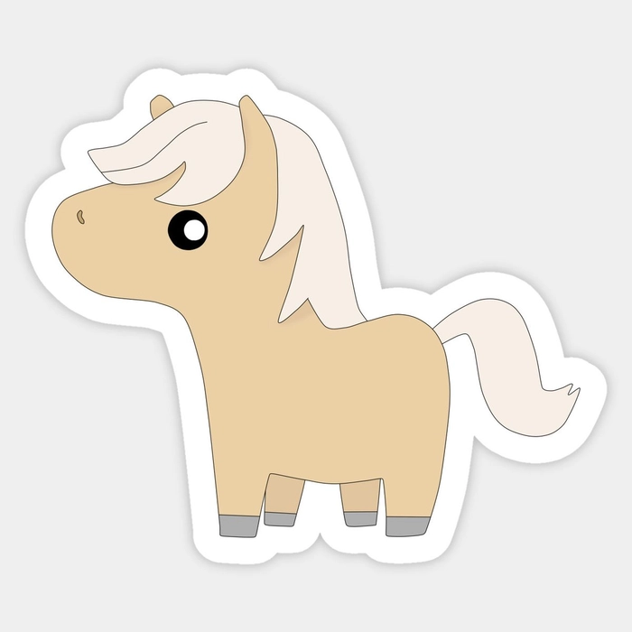 Sticker con ngựa phong cách hoạt hình