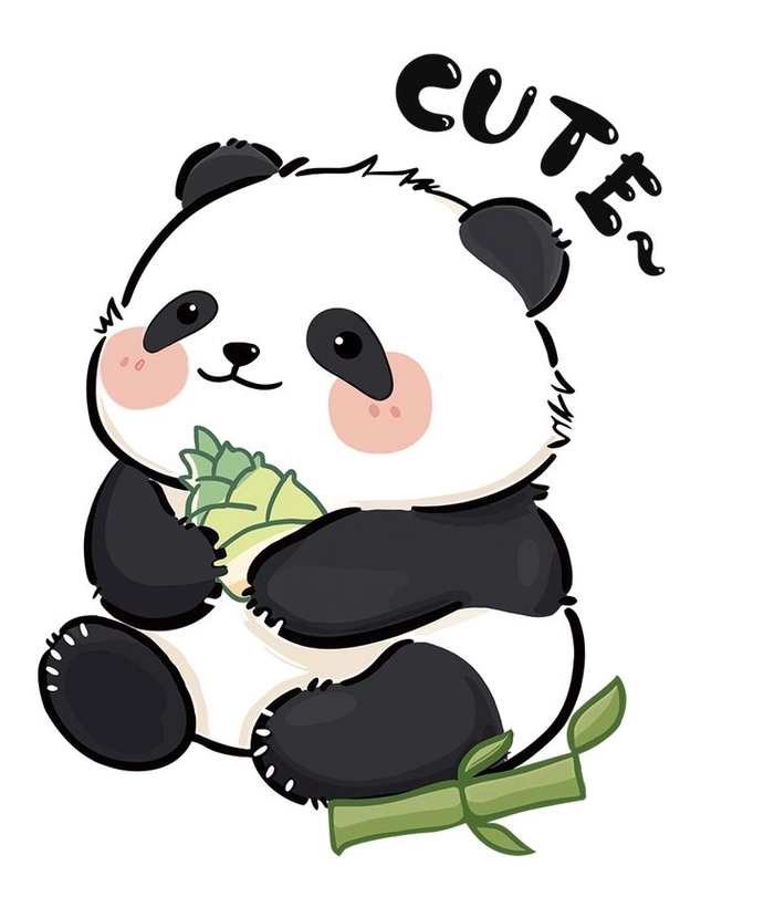 Sticker gấu trúc cute vui tươi