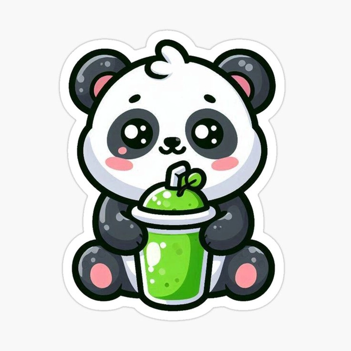 Sticker gấu trúc đáng yêu đơn giản