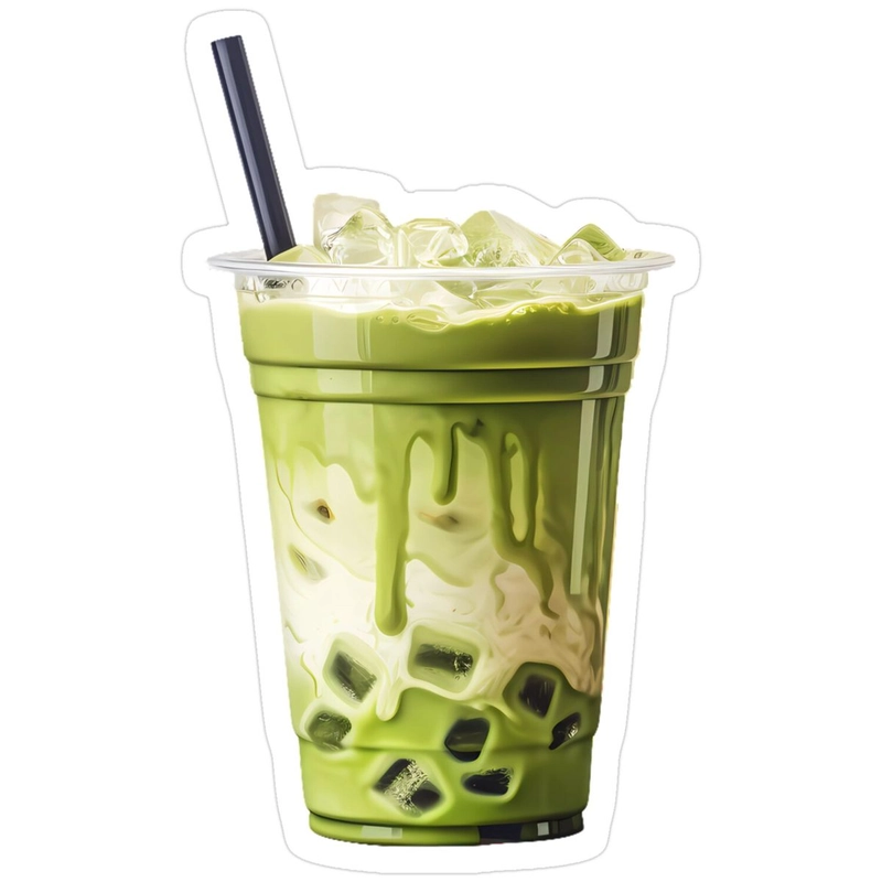 Sticker ly trà sữa xinh xắn