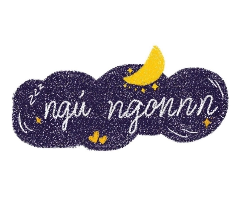 Sticker ngủ ngon cute nhẹ nhàng