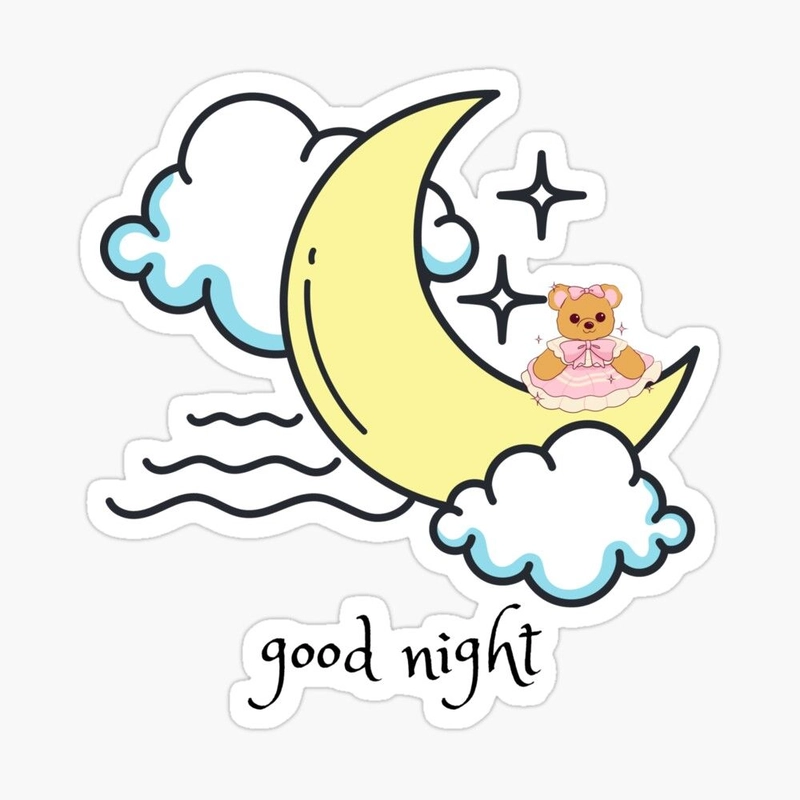 Sticker ngủ ngon cute pastel