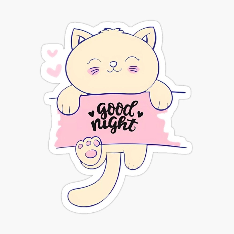 Sticker ngủ ngon dễ thương