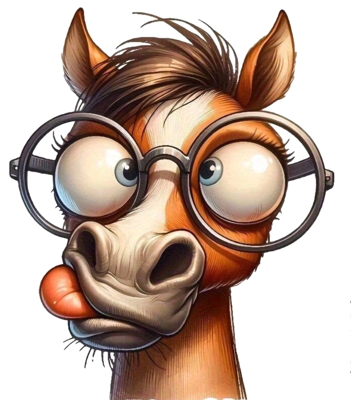 Sticker ngựa vui vẻ sinh động