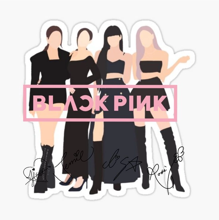 Sticker niêm phong Blackpink đơn giản