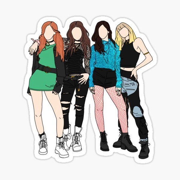 Sticker niêm phong Blackpink xinh