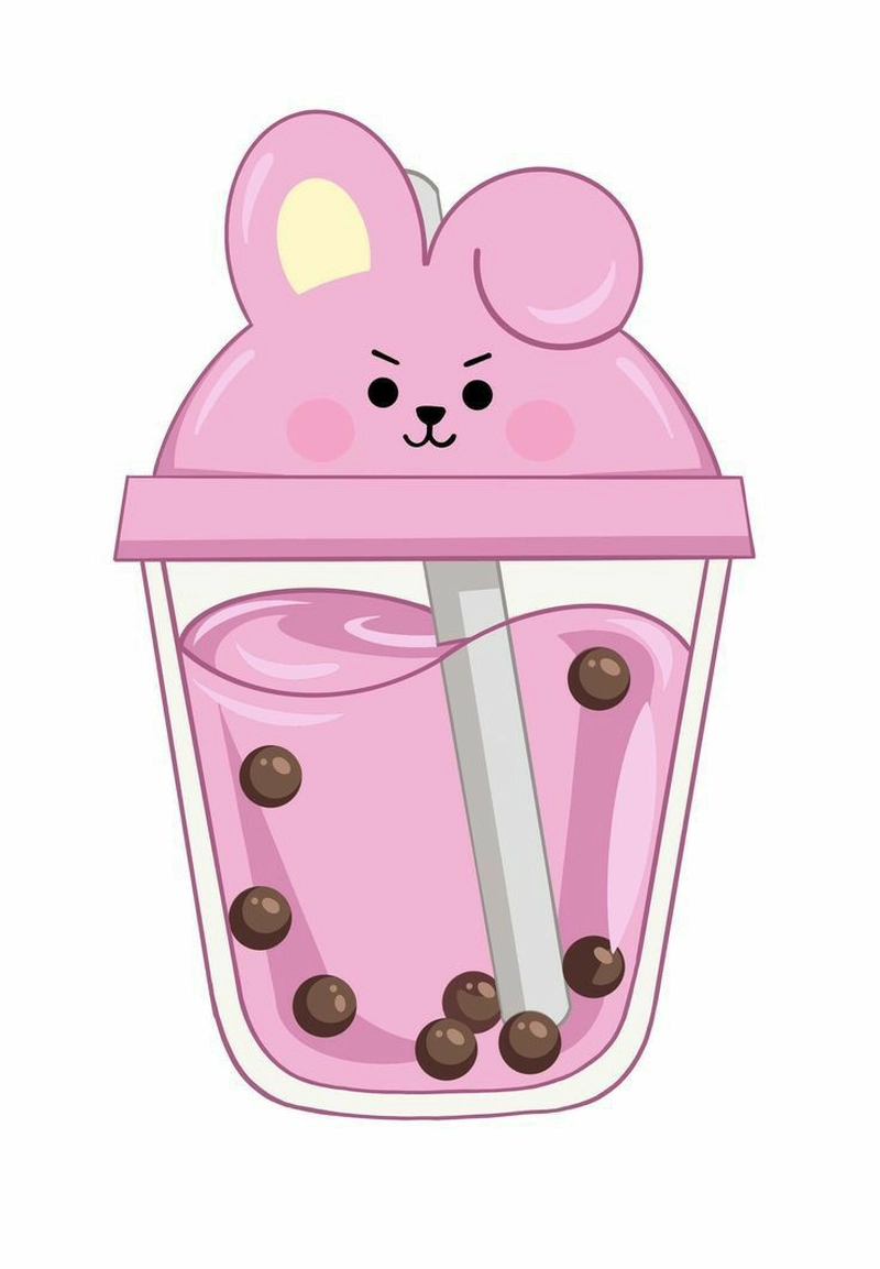 Sticker trà sữa cute mềm mại