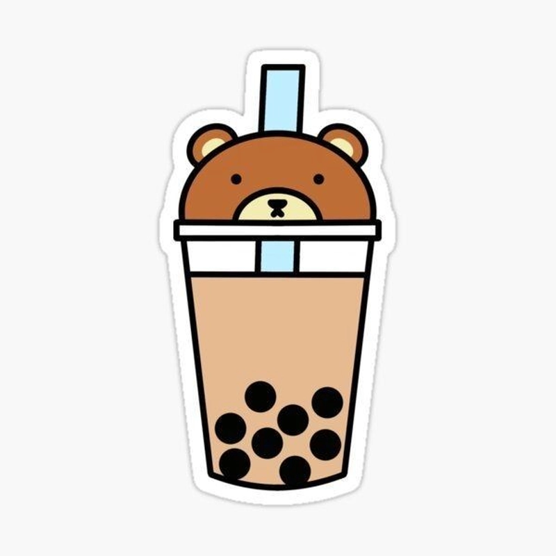 Sticker trà sữa cute nhiều biểu cảm