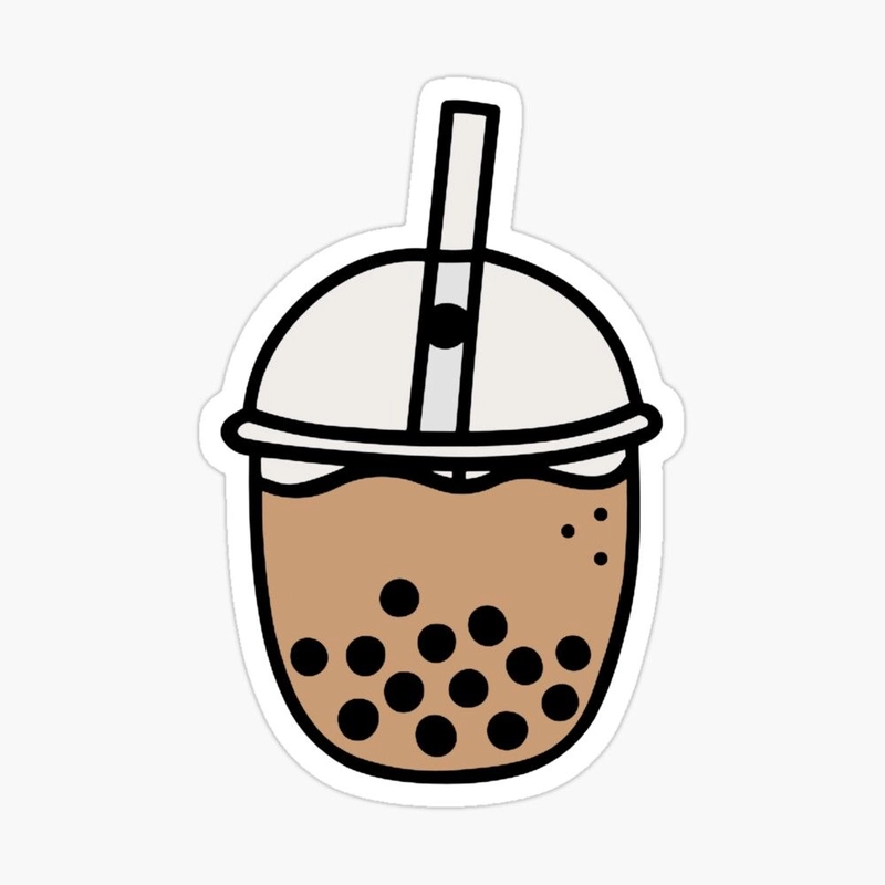 Sticker trà sữa sáng tạo