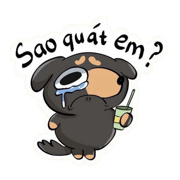 Sticker vô tri phong cách meme