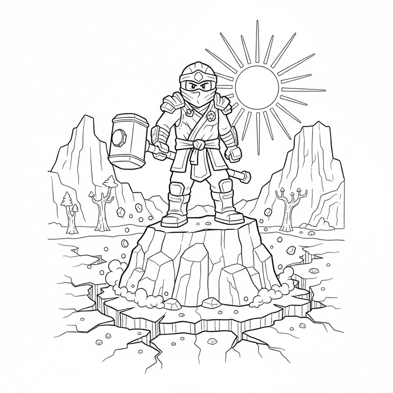 Tô màu Ninjago bản rỗng dễ tô