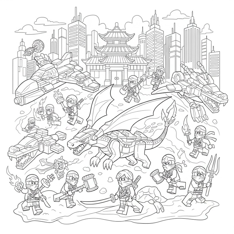 Tô màu Ninjago phù hợp mọi độ tuổi