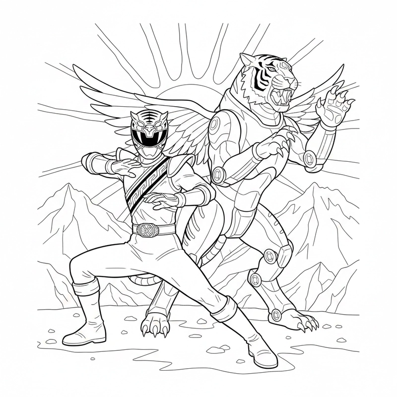 Tô màu Siêu Nhân Gao đa dạng phong cách vẽ