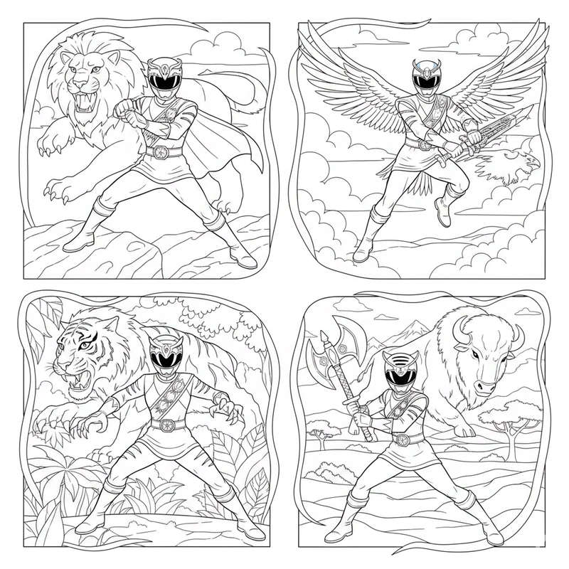 Tô màu Siêu Nhân Gao nhiều tạo hình lựa chọn