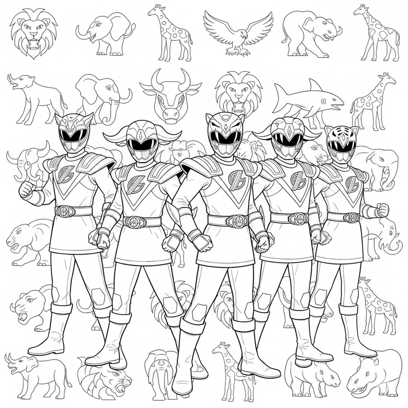 Tô màu Siêu Nhân Gao phiên bản hoạt hình