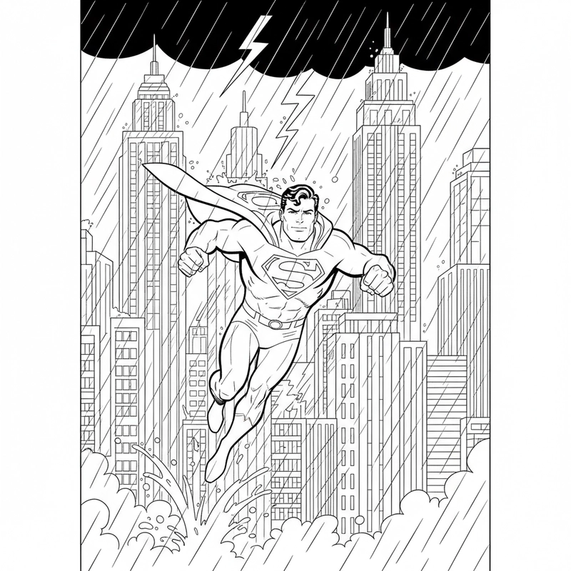 Tô màu Siêu nhân Superman cực hấp dẫn