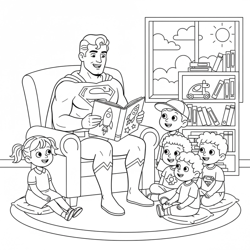 Tô màu Siêu nhân Superman vui nhộn