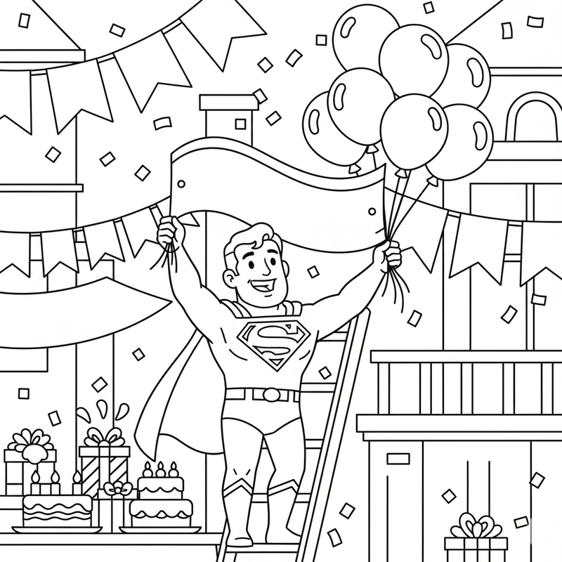 Tô màu Superman giúp bé phát triển tư duy