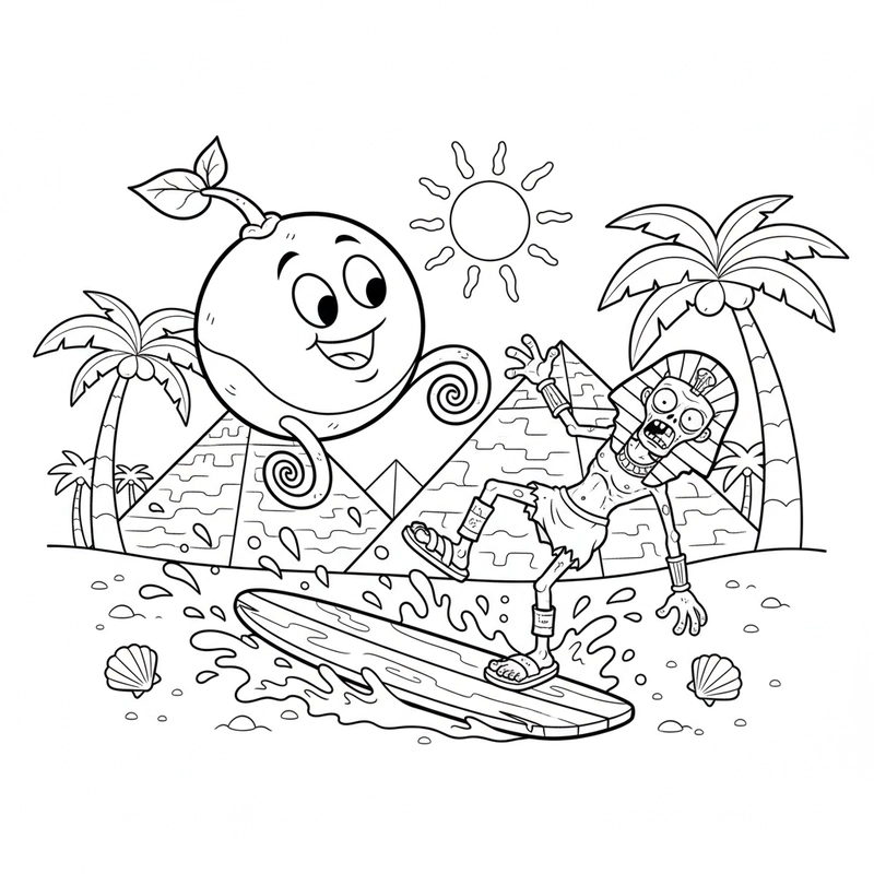 Tô màu Zombie 2 đáng yêu