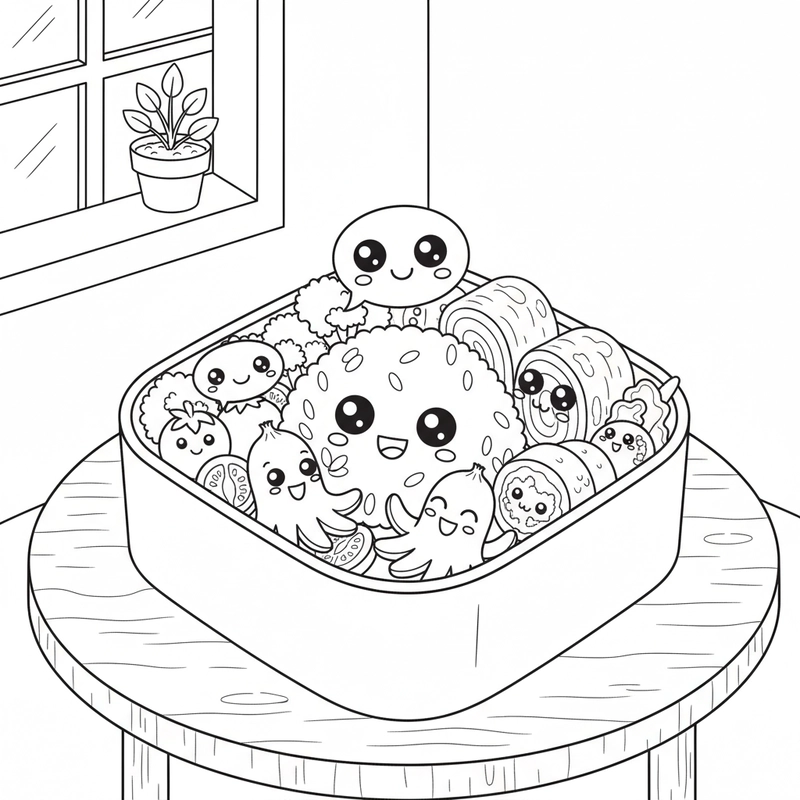 Tô màu bánh kem và kẹo ngọt đáng yêu