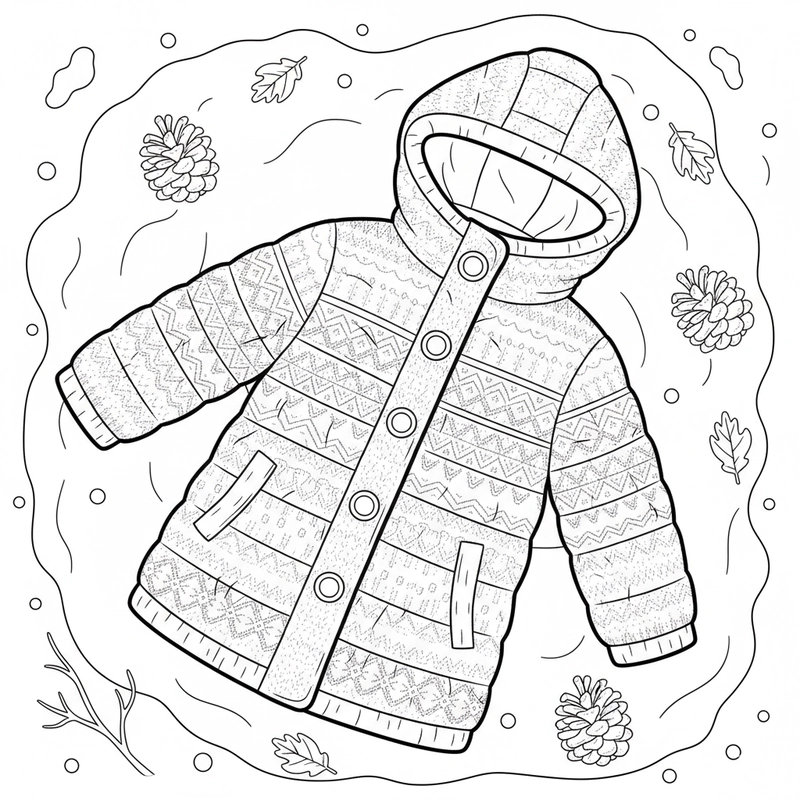 Tô màu bức tranh mùa đông dễ tô