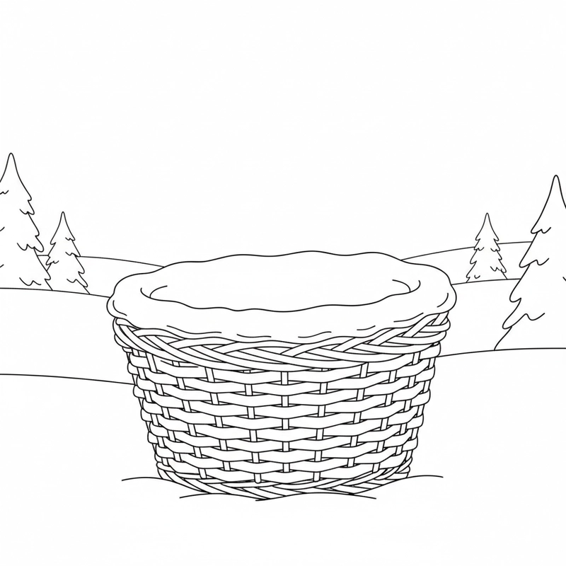 Tô màu cái giỏ cho bé mới bắt đầu