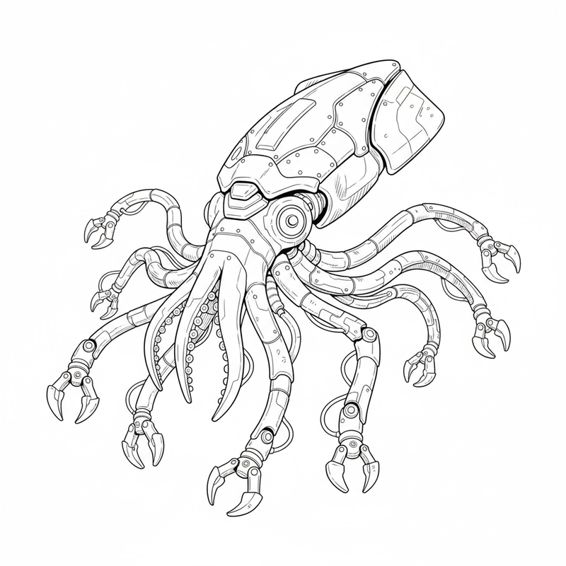 Tô màu con mực kích thích trí tưởng tượng