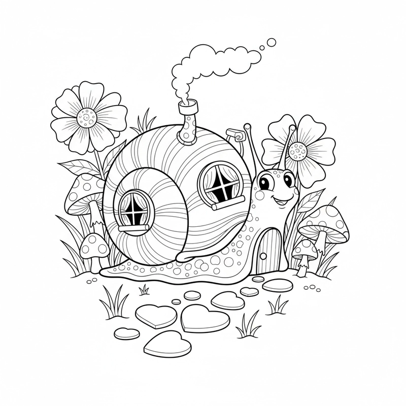 Tô màu con ốc biển dễ tải