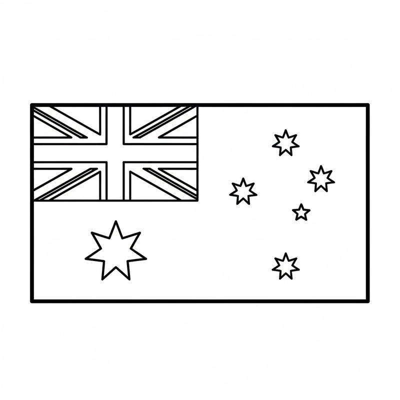 Tô màu lá cờ Úc sinh động