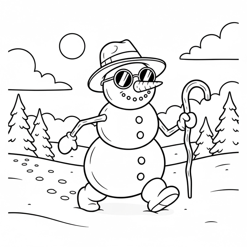 Tô màu người tuyết đẹp