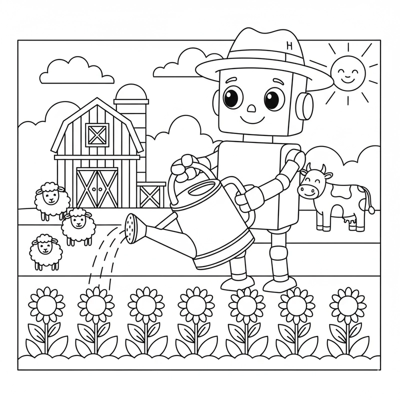 Tô màu nông trại đầy màu sắc