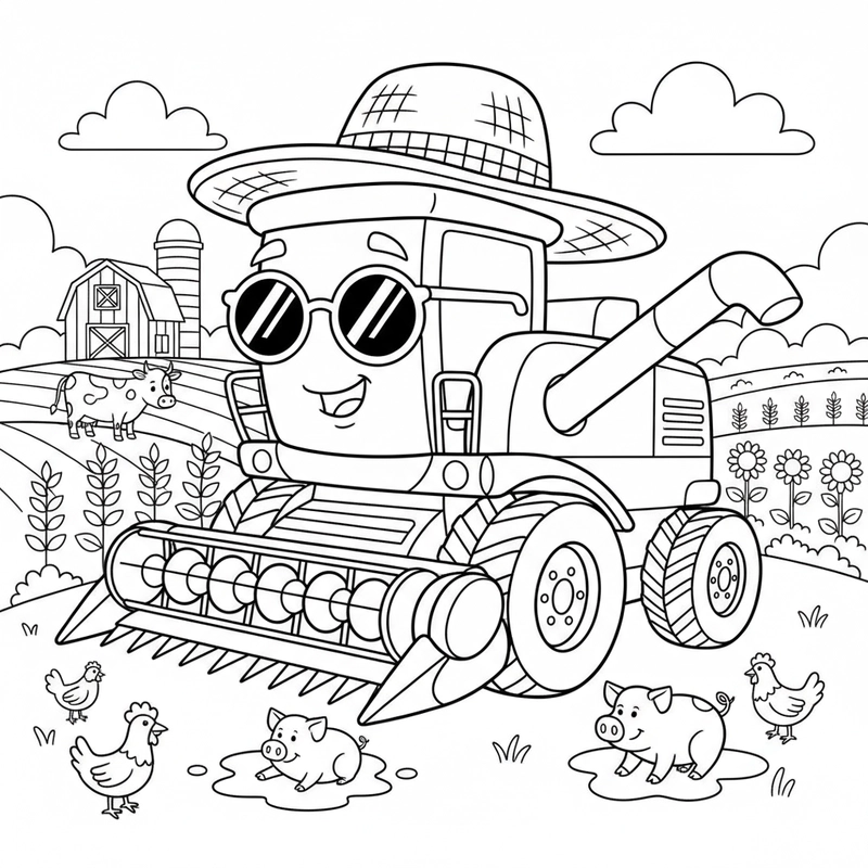 Tô màu nông trại gần gũi