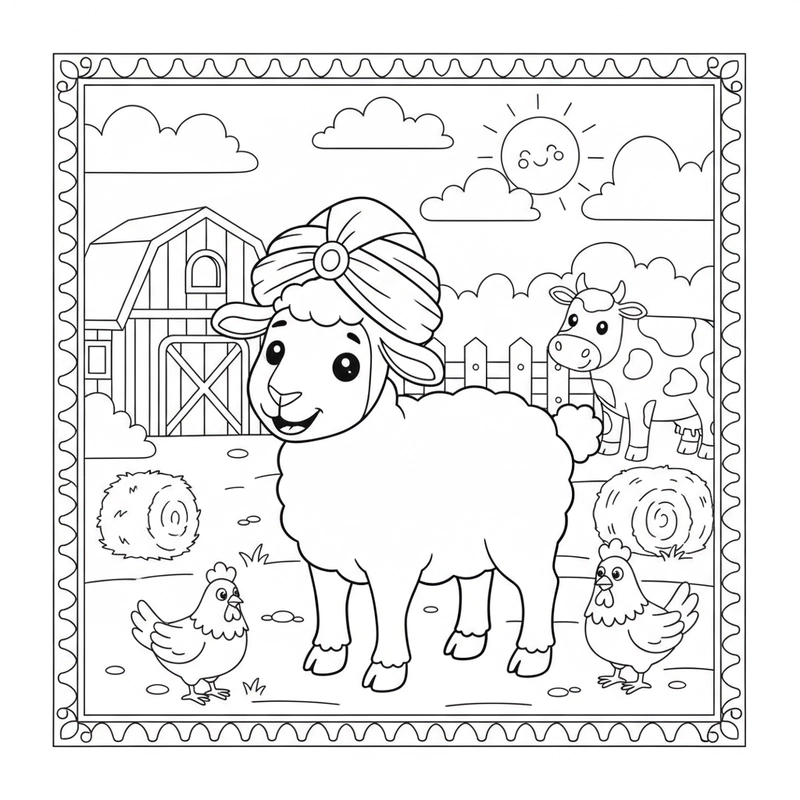 Tô màu nông trại giúp bé học