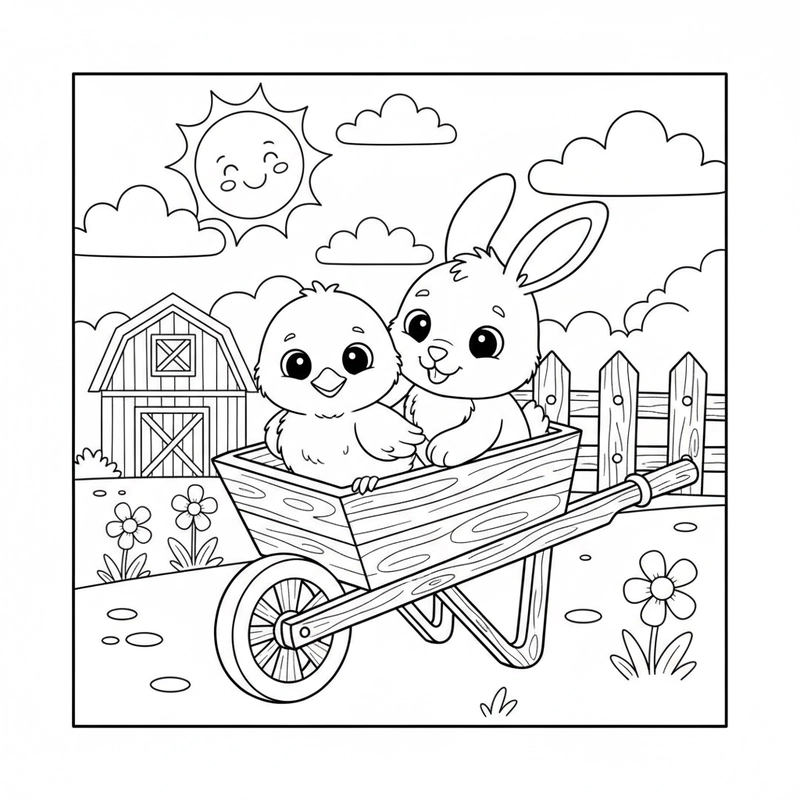 Tô màu nông trại thiên nhiên