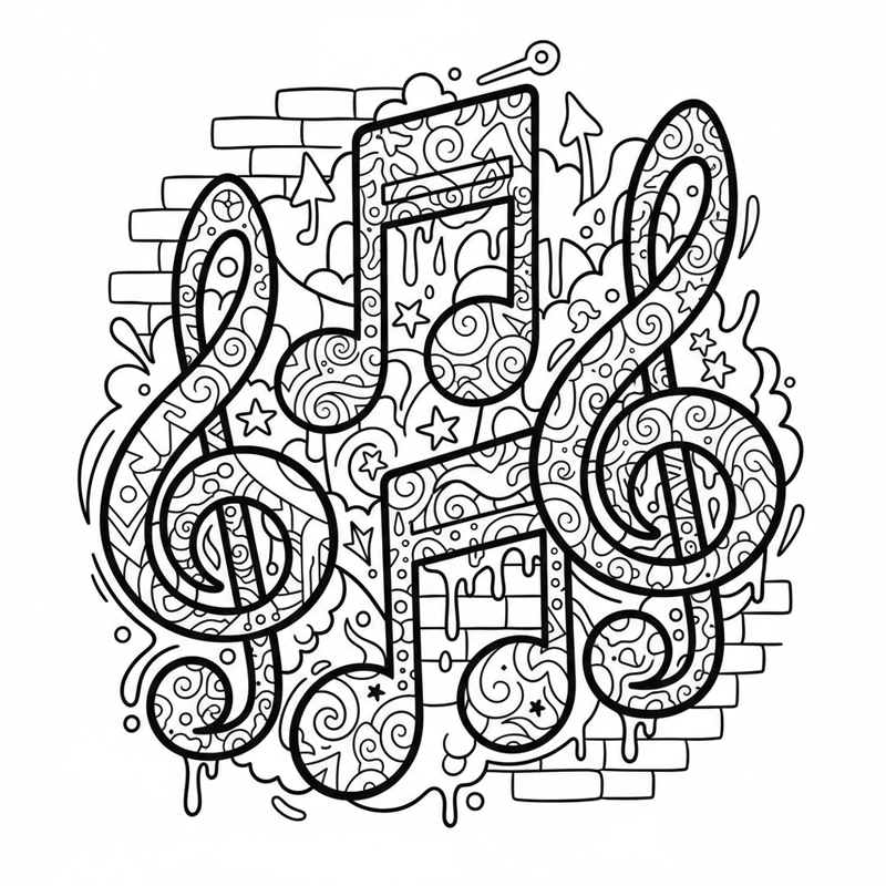 Tô màu nốt nhạc vui nhộn cho bé