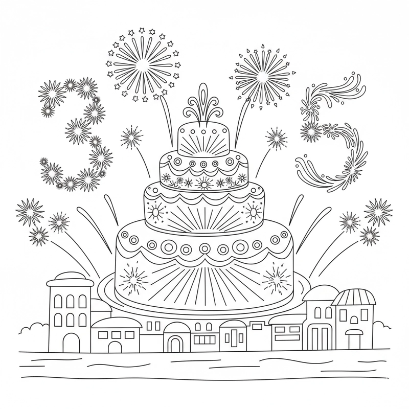 Tô màu pháo hoa tạo cảm giác vui tươi