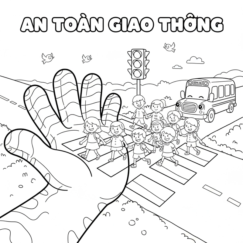 Tô màu qua đường đúng luật