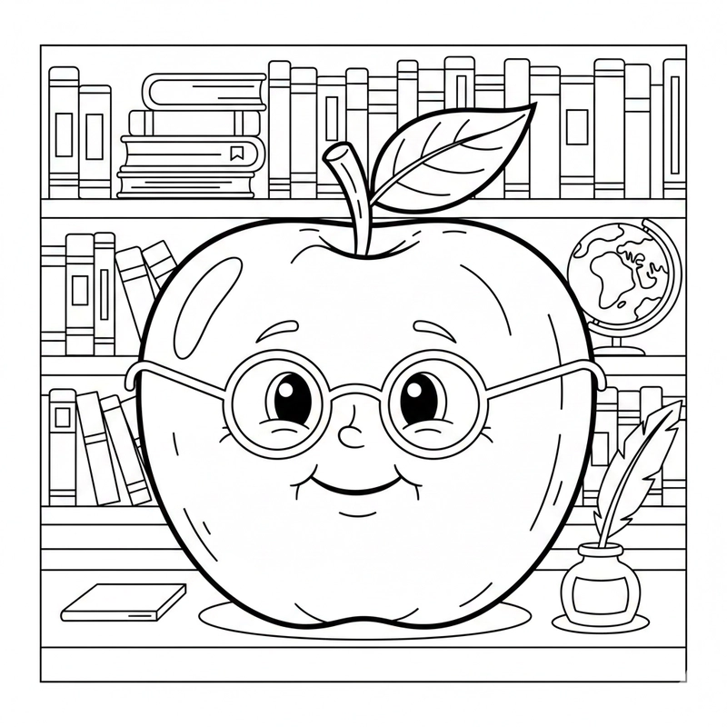 Tô màu quả táo đẹp mắt