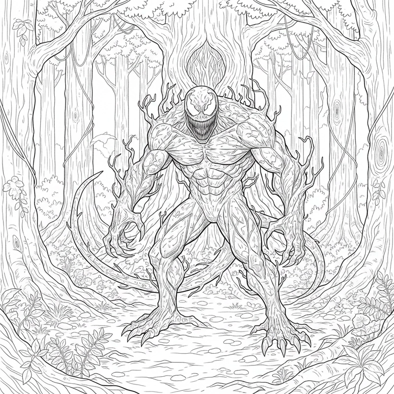 Tô màu quái vật Venom cho bé thỏa sức tưởng tượng