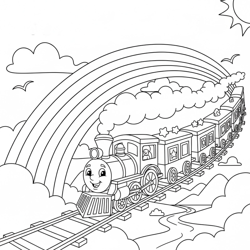 Tô màu tàu hỏa hiện đại