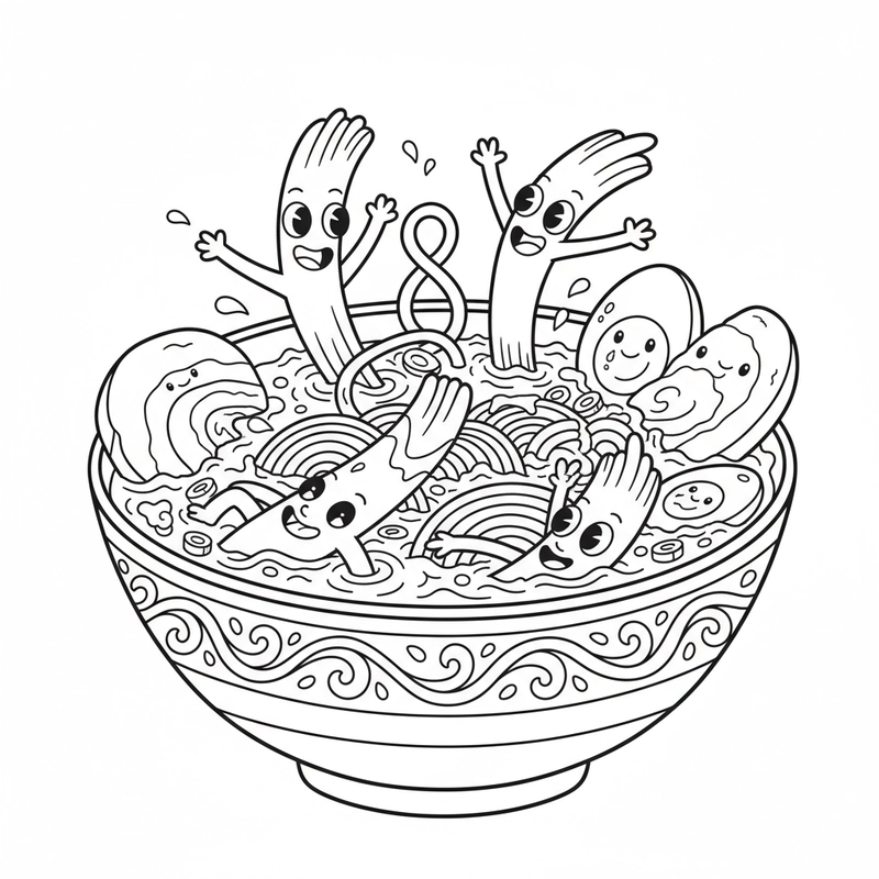 Tô màu thức ăn giúp bé học vui sáng tạo