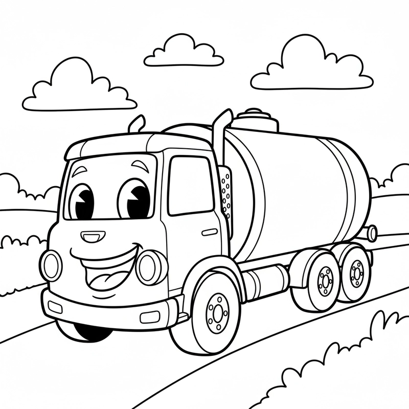 Tô màu xe bồn phong phú