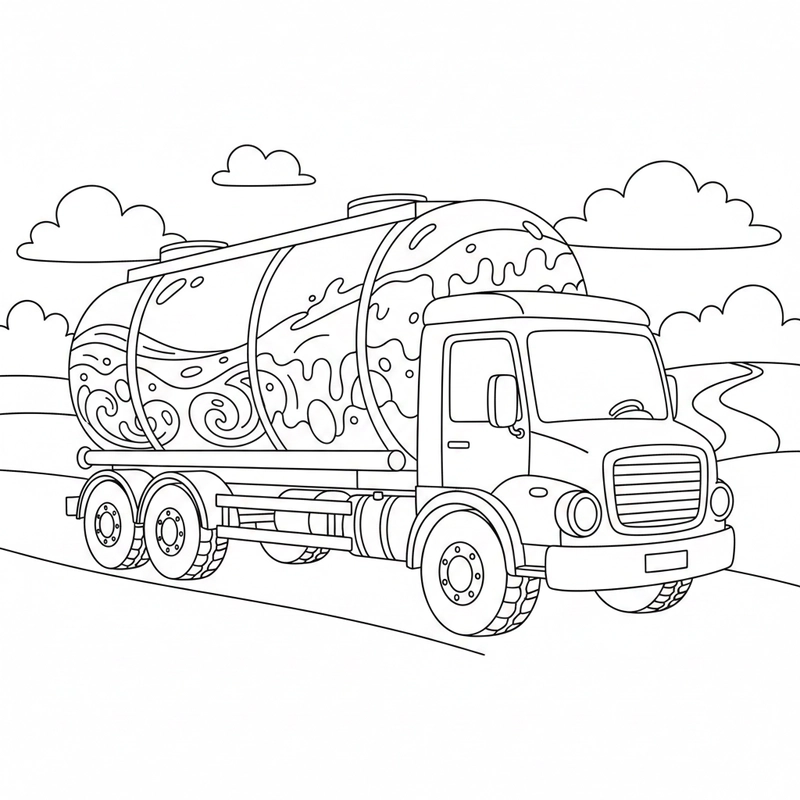 Tô màu xe bồn vui nhộn